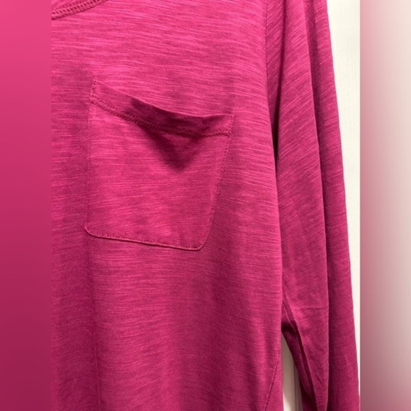 Social Standard by Sanctuary Dylan Scoop Neck Long Sleeve Tee Magenta Pink XL - Picture 7 of 14